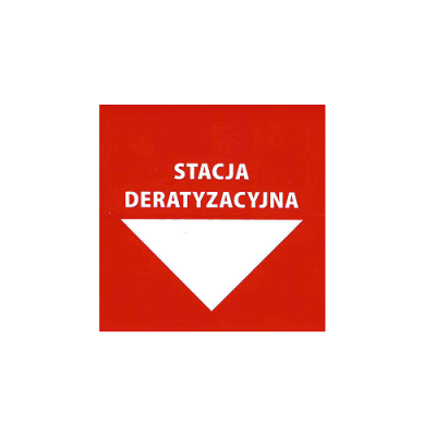 Naklejka na ścianę STACJA DERATYZACYJNA, 1 szt.